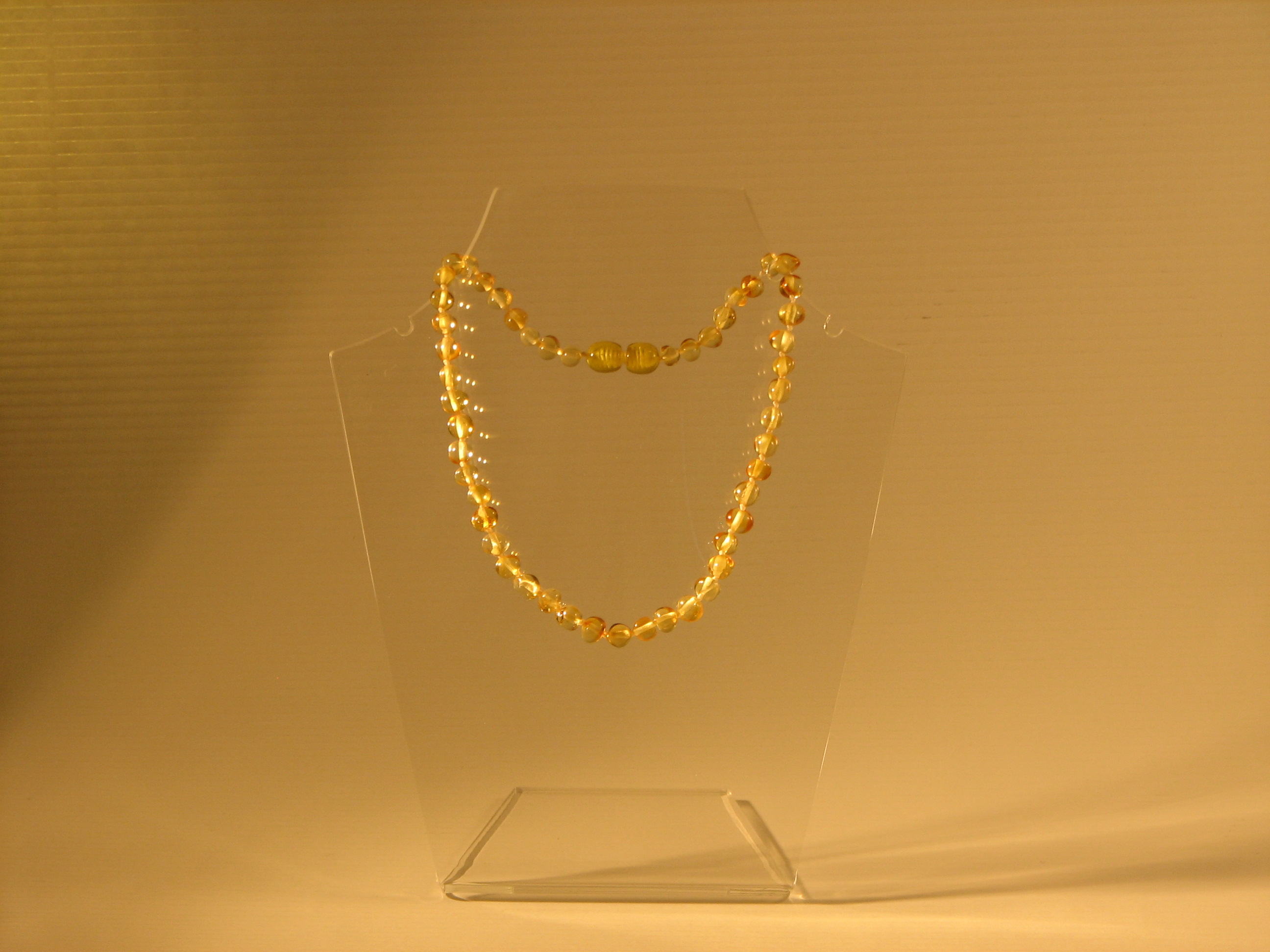 Amber Teething Necklaces Baroque Lemon