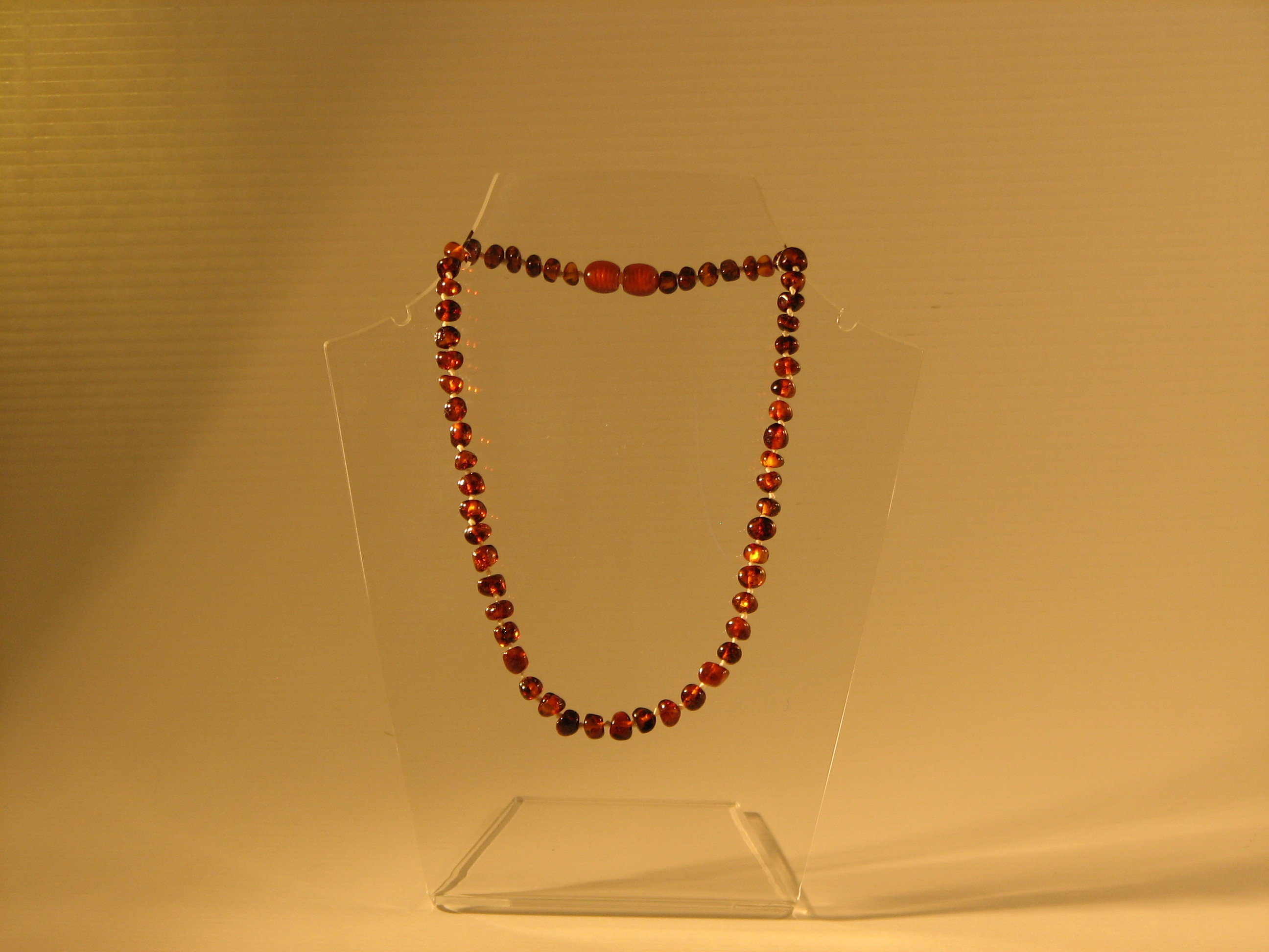 Amber Teething Necklaces Baroque Dark Cognac