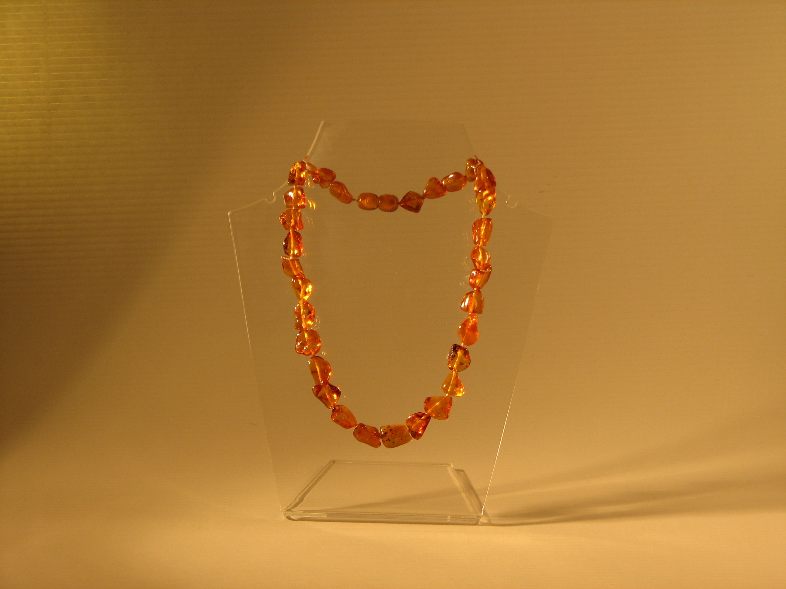 Amber Teething Necklaces Tumbled Stone Cognac