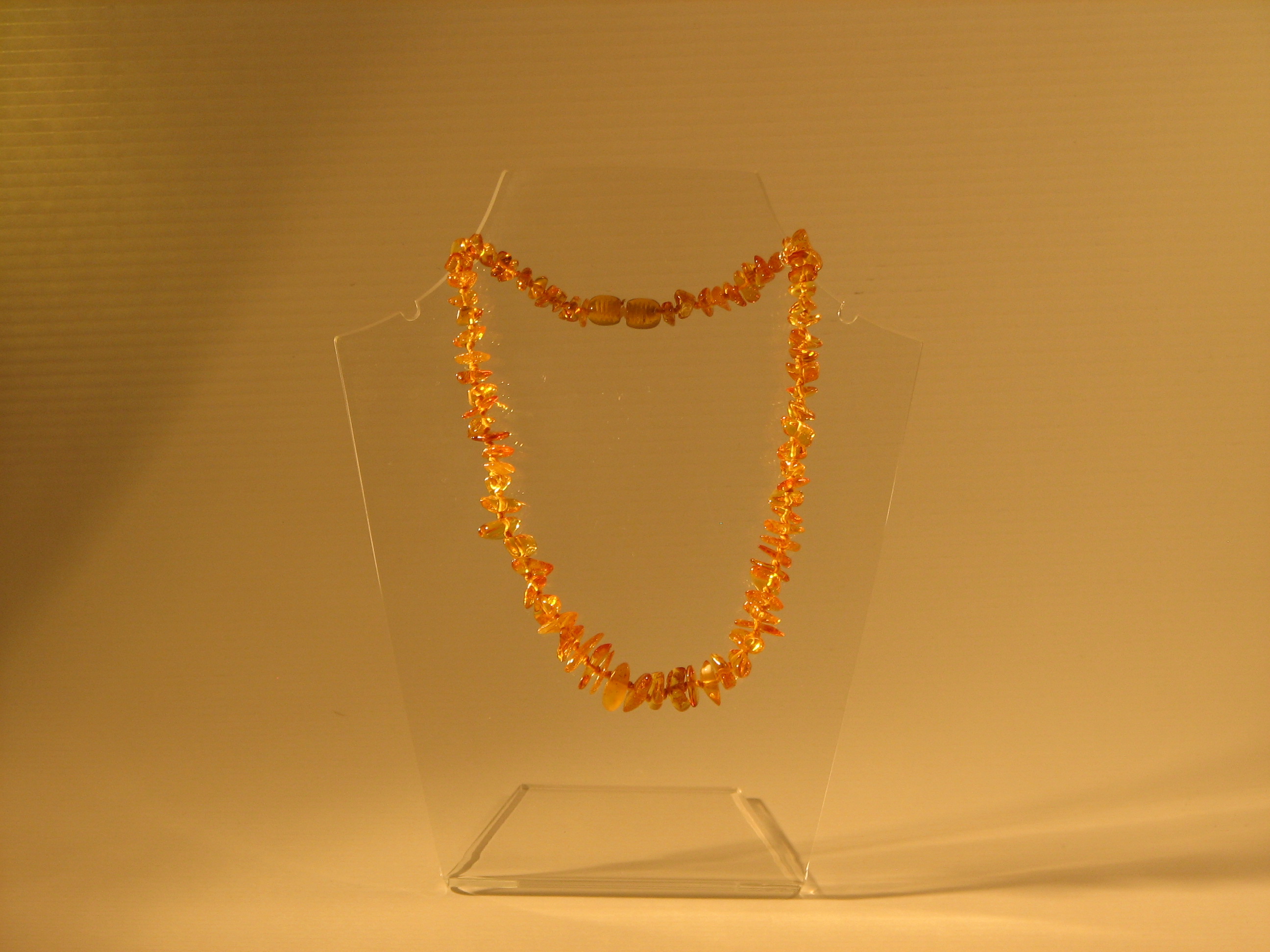 Amber Teething Necklaces Chips Cognac