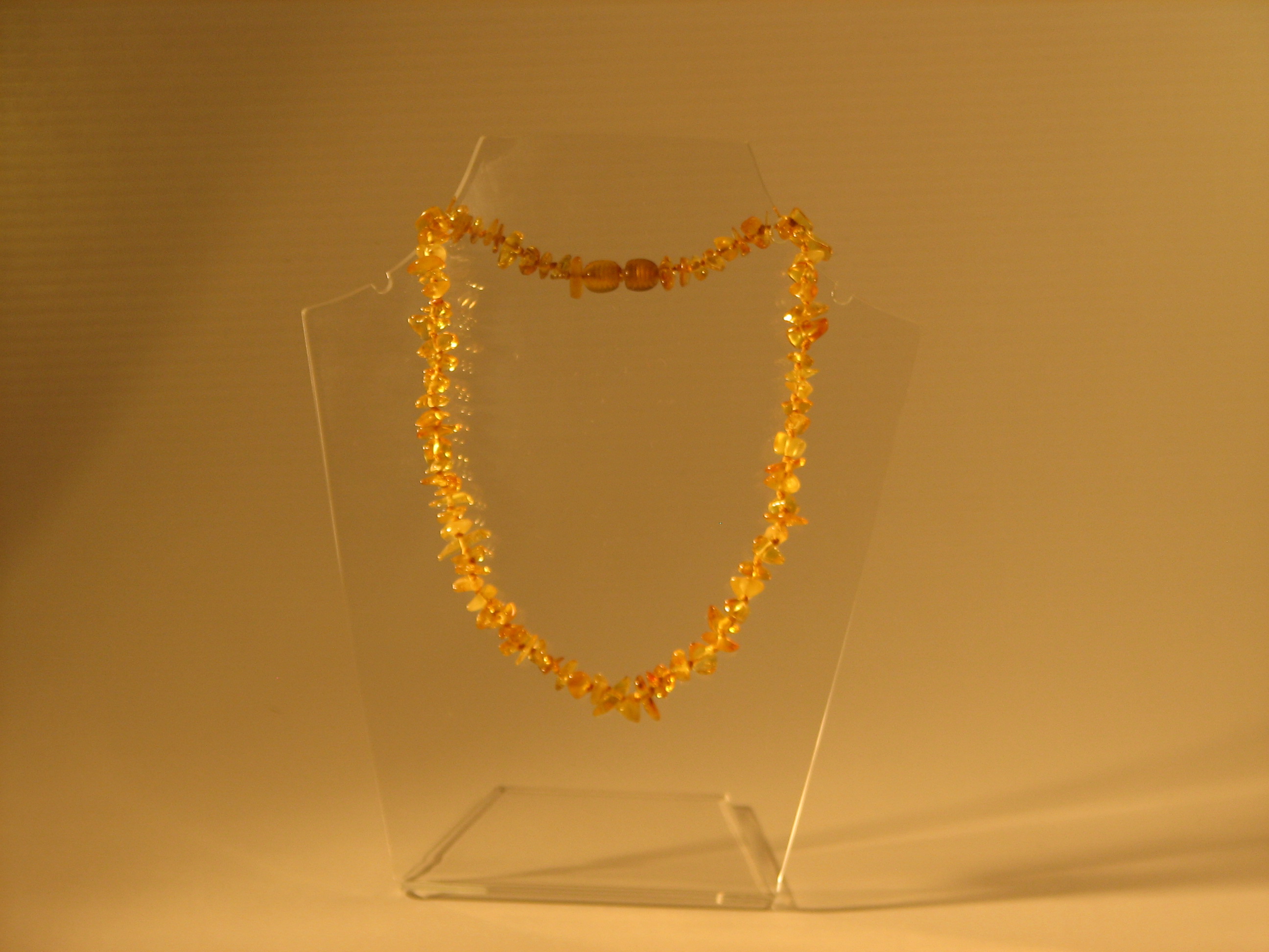 Amber Teething Necklaces Chips Lemon