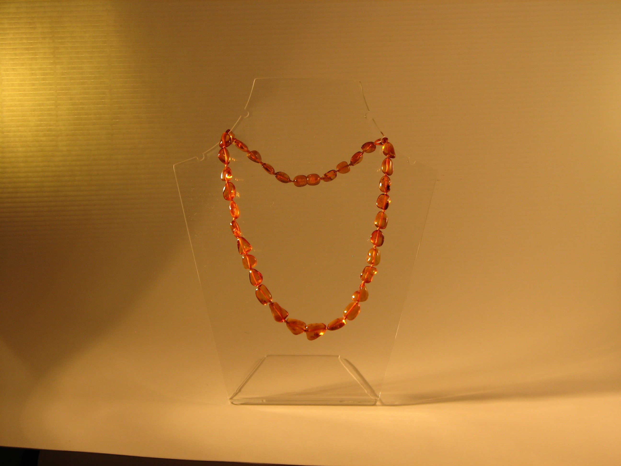 Amber Necklaces Tumbled Stones Cognac