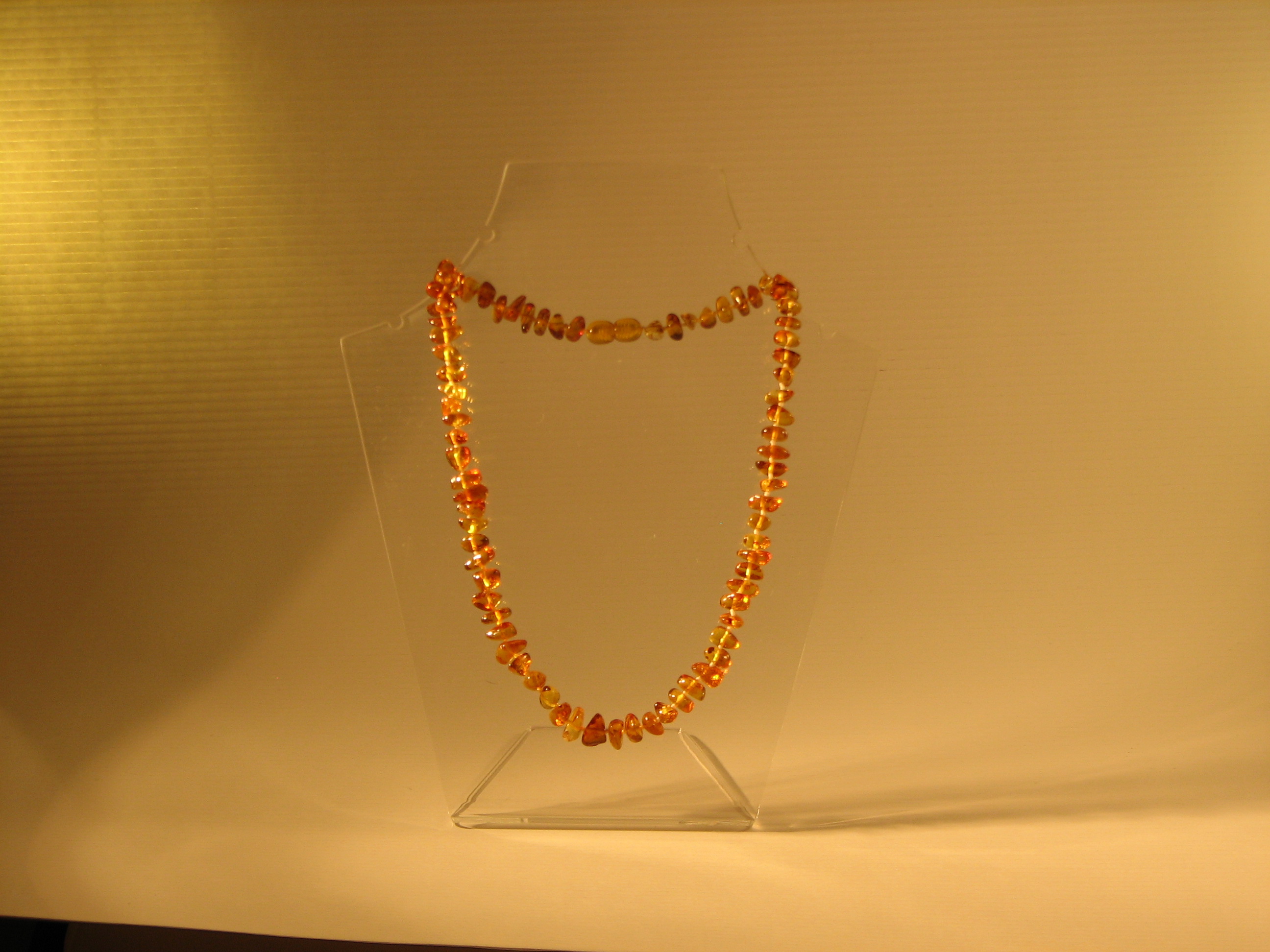 Amber Necklaces Flat Baroque Cognac